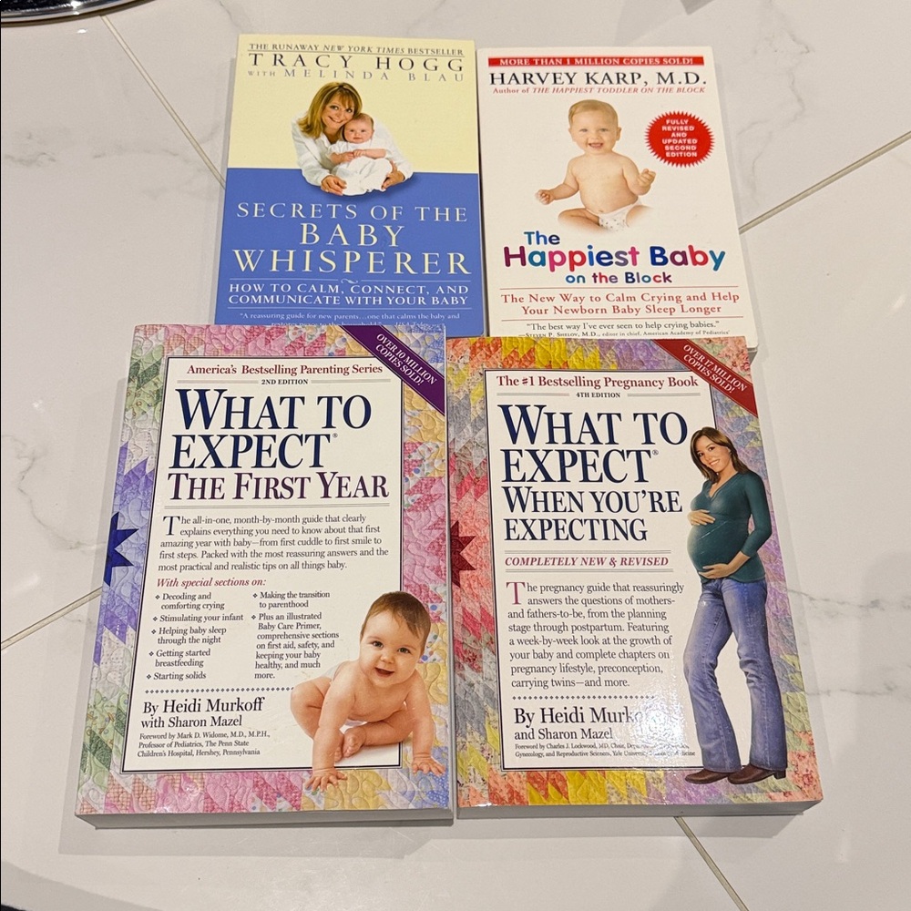 Lot of 4 pregnancy and new parent books